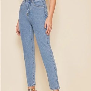 Bleach Wash Mom Jeans